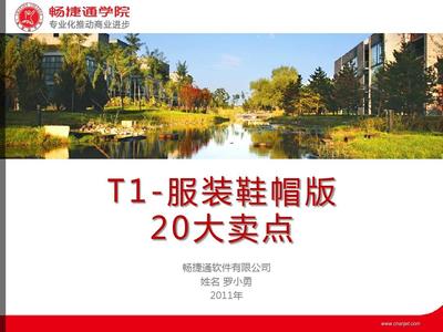 用友T1-服装鞋帽版20大卖点